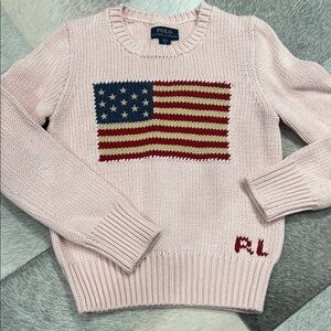 Polo by Ralph Lauren Light Pink Flag Sweater